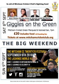 Mitcham CC Big Weekend 7-9 Sept 2018