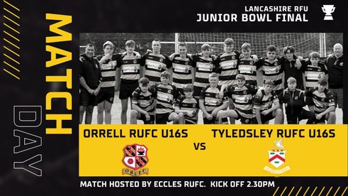 Proud Club Moment as our U16s team fly the Orrell RUFC flag high in the final of the Lancashire RFU Bowl today vs Tyldesley RUFC U16s