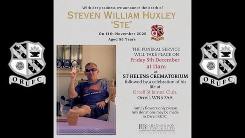 Funeral Details: The Late Steven "Ste" Huxley