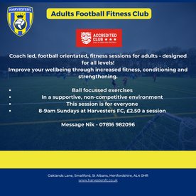 Adults Football Fitness Club!