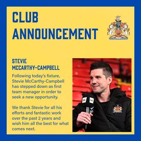 Club Announcement: Stevie McCarthy-Campbell