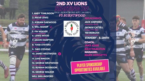 Stourbridge 2nd XV Team News!