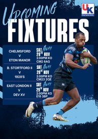 Chelmsford RFC v Eton Manor RFC