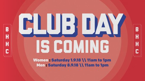 Make a date - BHHC club days in September for adults and juniors