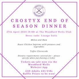 Crostyx End of Season Dinner 2024