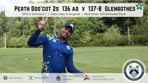 Nervy Win for 1s v Perth Doo'cot 2s