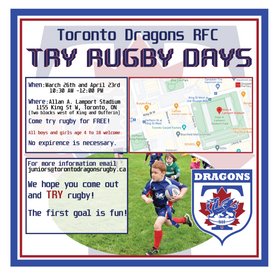 Try Rugby Days Upcoming!