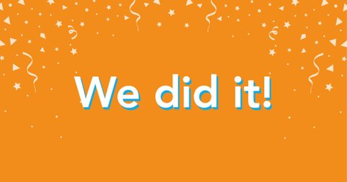 Congratulations, we did it!