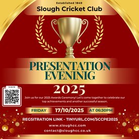 Slough Cricket Club Presentation Evening -17th October 2025