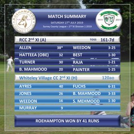 2s overcome Whiteley in the rain