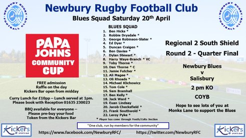 Blues Cup Squad