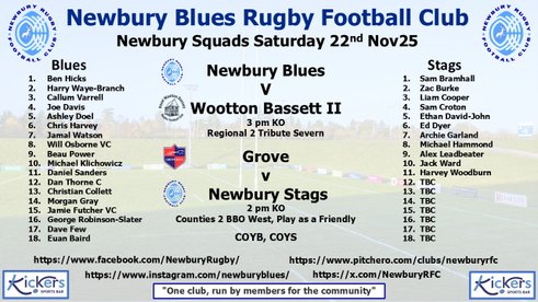 Newbury Blues v Wootton Bassett II 3pm KO