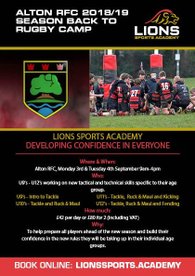 U9, U10, U11, U12 Age Group Transition Courses - 3rd & 4th September