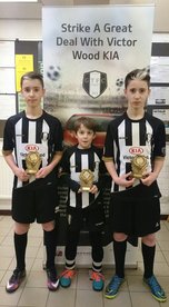 Players receive awards from their School