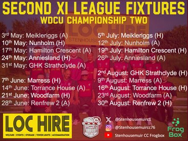 2025 Second XI League Fixtures