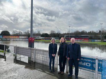 Sixth home match called off as local MP Victoria Prentis visits Banbury United Stadium