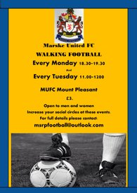 FURTHER WALKING FOOTBALL SESSIONS STARTING AT MOUNT PLEASANT COMMENCING MONDAY 17TH MAY 2021 ALL WELCOME  THIS IS EXTRA TO THE TUESDAY MORNING SESSIONS WHICH WILL ALSO STILL CONTINUE