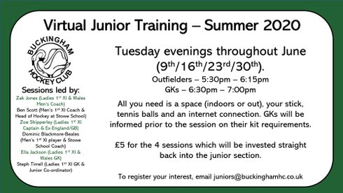 Virtual junior sessions - June 2020