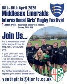 MIDDLESEX EMERALDS INTERNATIONAL GIRLS FESTIVAL – Saturday 18th to Sunday 19th April 2026