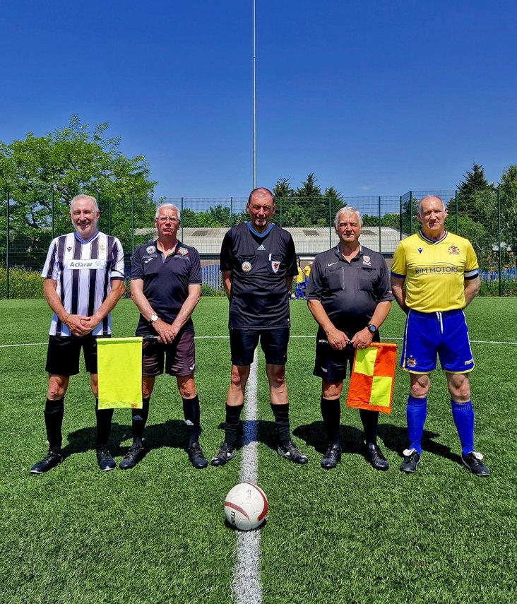 Captains and refs, o65s cup final 2026
