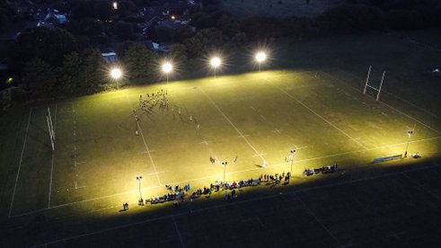 U13's play first flood lit game at Witham Rugby Club