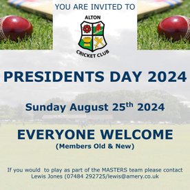 ALTON CRICKET CLUB PRESIDENTS DAY 2024
