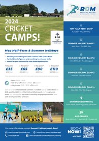 School Holiday Cricket Camps