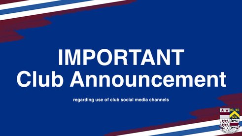 Club-Wide Announcement from Lee Jones, Chairman of Silhillians RUFC