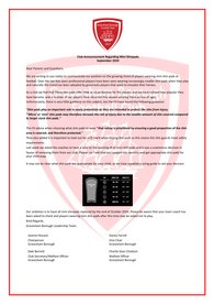 Club Announcement Regarding Mini Shinpads