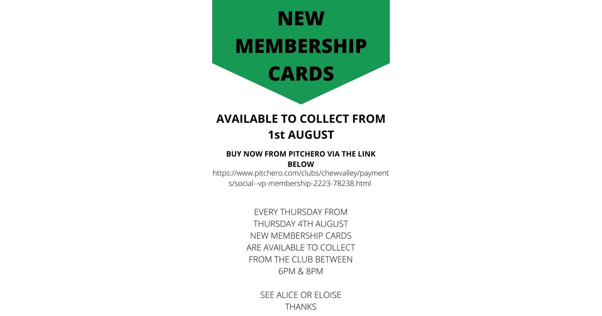 NEW MEMBERSHIP CARDS NEW MEMBERSHIP CARDS