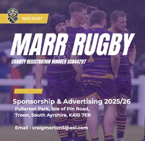 Supporting Marr Rugby - New Season Sponsorship and Advertising - a few opportunities still available