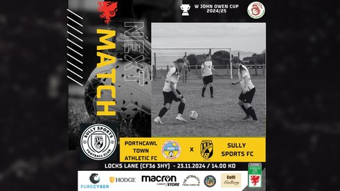 Men are away at Porthcawl for cup clash