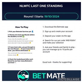 Last One Standing - starting 19th October