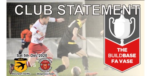 Official Club Statement Regarding FA Vase Fixture