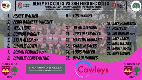 Colts in home National Colts Cup action