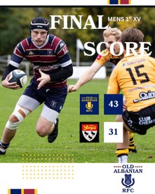 Another Cracking Weekend for Old Albanian RFC!