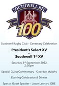 Presidents XV Match - Saturday 3rd September 2022
