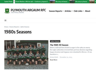 Club History Website Relaunched!