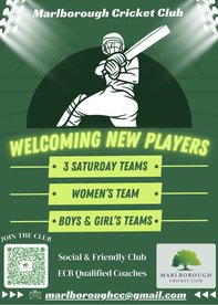 Marlborough Cricket Club Welcoming New Players