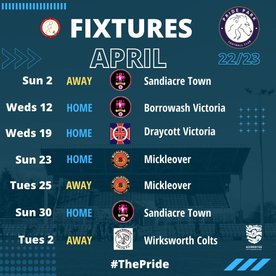 FIXTURES UPDATE | MONTH AHEAD