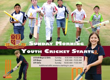 Sunday Morning Cricket Starts May 4th