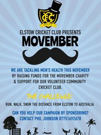 Movember challenge - run, walk, swim, cycle the distance from Elstow CC to Nambour CC Australia