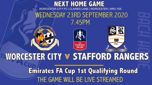 NEXT HOME GAME - STAFFORD RANGERS