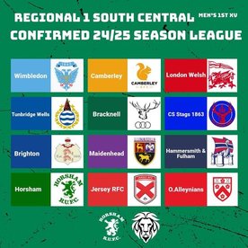 Announcement of the 12 teams playing in the Regional 1 South Central Men’s league 24/25 season