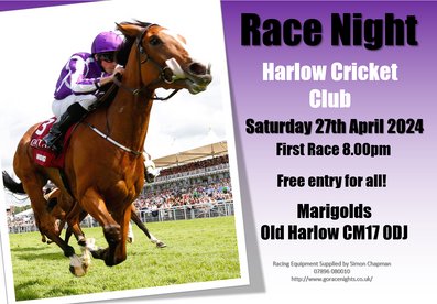 Race night returns to Harlow CC!