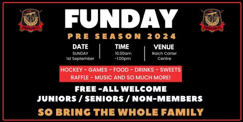 Sunday 1st September - Pre Season Fun Day