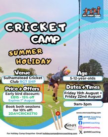 Summer Cricket Camps at SUCC