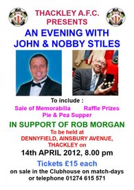 14 APR 2012 - SPORTSMAN'S EVENING WITH NOBBY AND JOHN STILES AT THE DENNYFIELD
