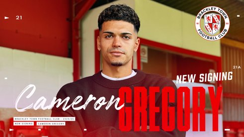 NEW SIGNING: CAMERON GREGORY SIGNS FOR BRACKLEY TOWN