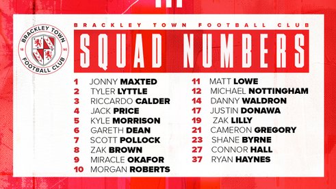 Brackley Town 2025/26 Squad Numbers Announced